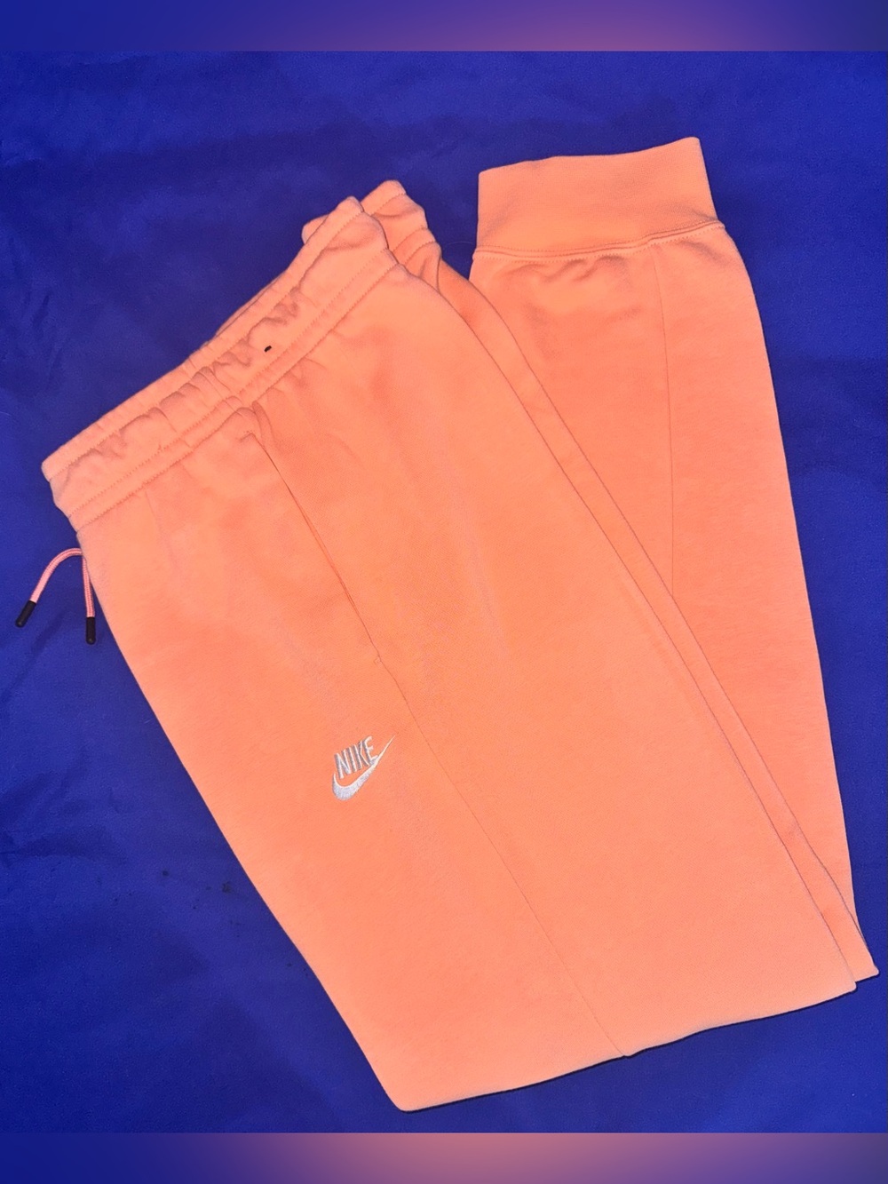 Men’s Nike Fleece Jogger Pants Size Medium Peach with White Swoosh
